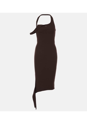 Courreges Undressed ribbed-knit midi dress