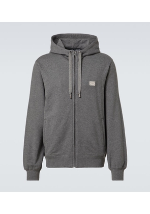Dolce&Gabbana Logo cotton jersey zip-up hoodie