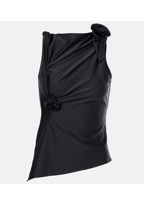 Coperni Floral-applique asymmetric top