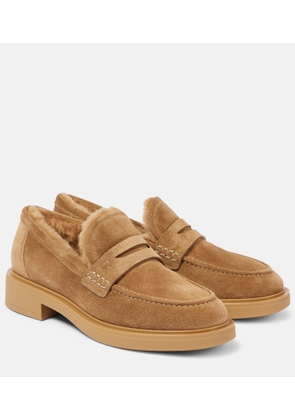 Gianvito Rossi Harris suede penny loafers