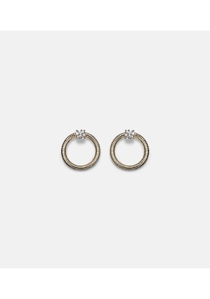 Stone and Strand Prince 14kt gold earrings with diamonds