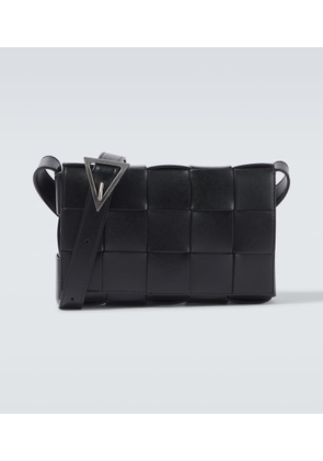Bottega Veneta Cassette Intreccio leather crossbody bag