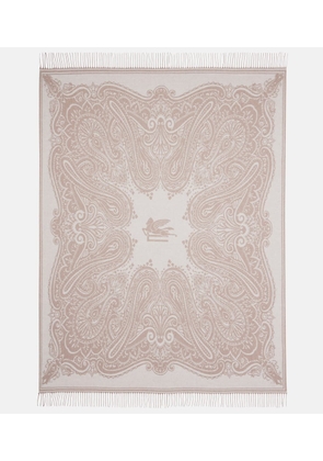 Etro Alocasia fringed wool throw