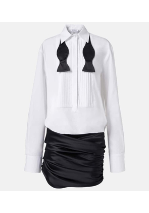 The Attico Poplin and satin minidress