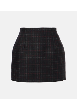 Wardrobe.NYC Checked wool miniskirt