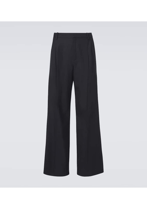 Saint Laurent High-rise wool wide-leg pants