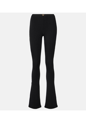 Prada Ribbed-knit jersey flared pants