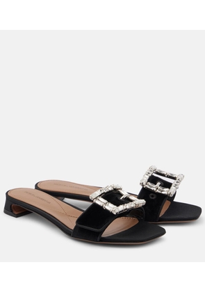 Dolce&Gabbana Embellished velvet slides