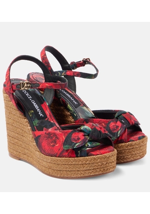 Dolce&Gabbana Floral canvas espadrille wedges