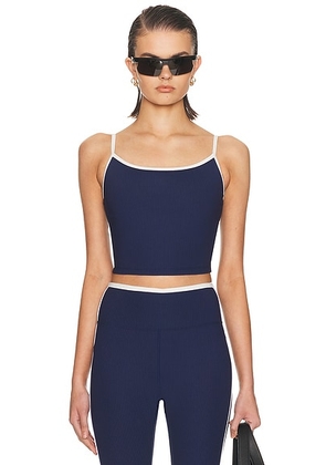 YEAR OF OURS Ribbed Bralette Tank Top in Navy - Navy. Size L (also in M, S, XS).