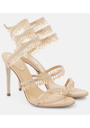 Rene Caovilla Chandelier 105 embellished satin sandals