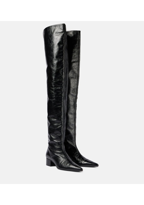 Khaite Andee leather over-the-knee boots