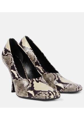 Khaite Eva snake-effect leather pumps