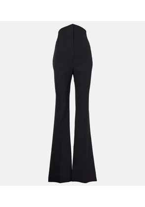 McQueen High-rise wool flared pants