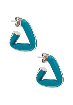 Bottega Veneta Triangle Earrings in Blaster - Blue. Size all.