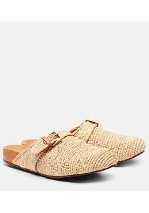Clergerie Quinta raffia mules