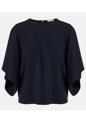 Fforme Tenley draped wool-blend crepe top