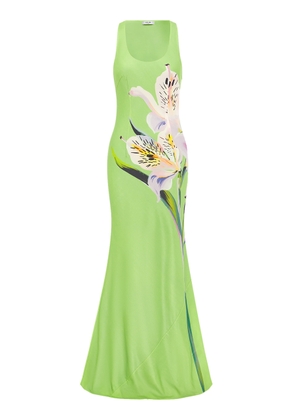 Leo Lin Helena Wool-Silk Maxi Dress - Moda Operandi