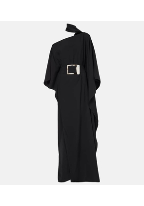 Taller Marmo Taylor one-shoulder crepe cady kaftan