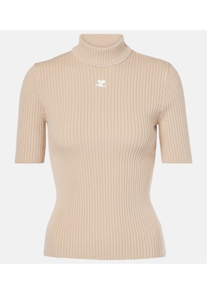 Courreges Reedition ribbed-knit top