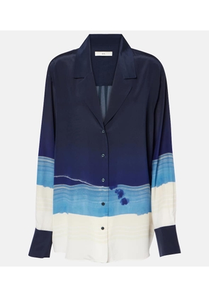 SIR Mariner printed silk crepe de chine shirt
