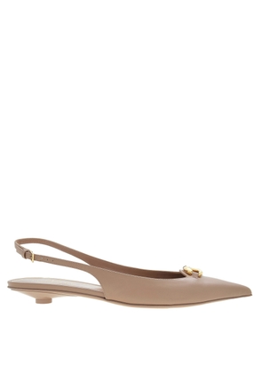 Valentino VLogo Plaque Slingback Ballerinas