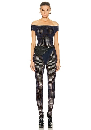 ALAÏA Vienne Jumpsuit in Encre - Navy. Size 36 (also in ).