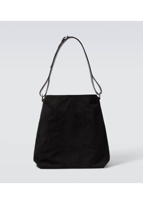 Dries Van Noten Leather-trimmed canvas shoulder bag