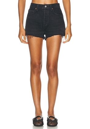 AGOLDE Mila Short in Slow Burn - Black. Size 24 (also in 28, 30, 31, 32, 33, 34).