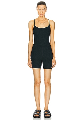 Beyond Yoga Spacedye Keep Pace Biker Jumpsuit in Darkest Night - Black. Size XS (also in ).