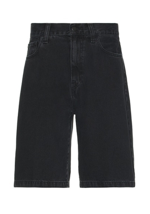 Carhartt WIP Landon Short in Black Stone Washed - Black. Size 28 (also in 30, 31, 32, 33, 34, 36).