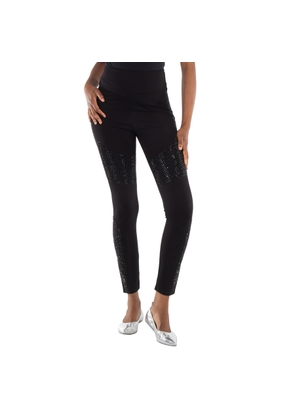 Philipp Plein Moon Crystal Jogging Leggings In Black