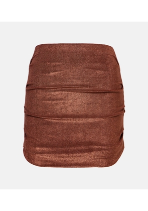 Jade Swim Thea ruched terry miniskirt