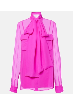 Costarellos Silk georgette blouse