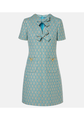 Valentino Toute La V wool-blend jacquard minidress