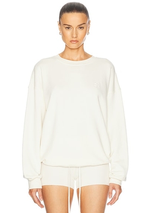 Eterne Oversized Crewneck Sweatshirt in Cream - Cream. Size M (also in XL).