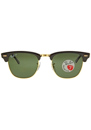 Ray Ban Clubmaster Classic Polarized Green Classic G-15 Square Unisex Sunglasses RB3016 901/58 49