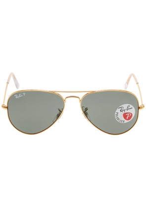 Ray Ban Aviator Classic Polarized Green Classic G-15 Unisex Sunglasses RB3025 001/58 55