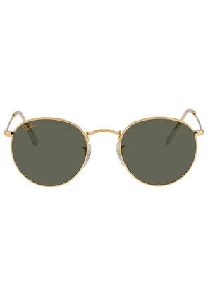 Ray Ban Round Metal Legend Gold Green Classic G-15 Unisex Sunglasses RB3447 919631 50