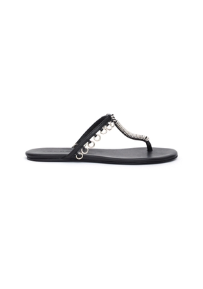 Christopher Esber Pierced Leather Flip Flops - Moda Operandi
