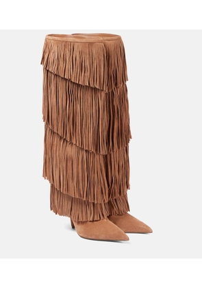 Paris Texas Jessie 105 fringed suede knee-high boots