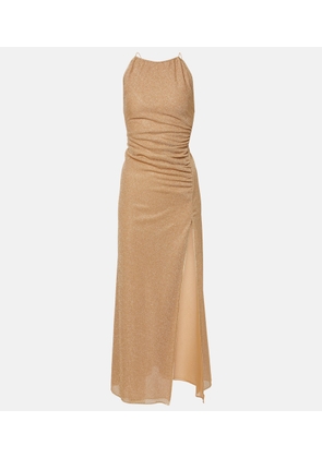Oseree Glitter gathered maxi dress