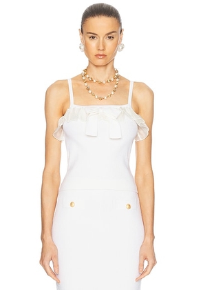 Alessandra Rich Sleeveless Top in White - White. Size 36 (also in 40, 42).
