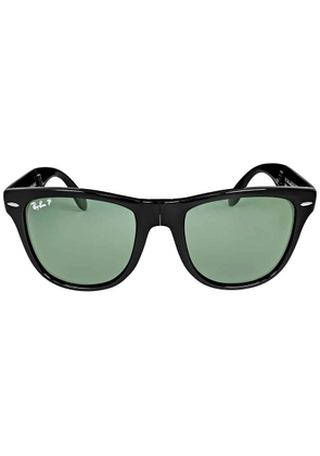 Ray Ban Wayfarer Folding Classic Polarized Green Classic G-15 Rectangular Unisex Sunglasses RB4105 601/58 54