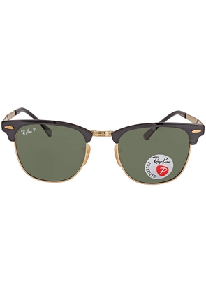 Ray Ban Clubmaster Metal Polarized Green Classic G-15 Square Unisex Sunglasses RB3716 187/ 58 51