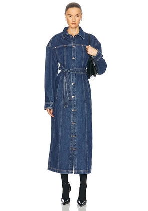 EB Denim Prima Trench in Manhattan - Blue. Size XS (also in ).