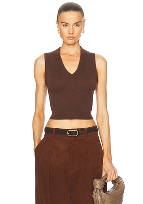 Eterne Lenny Cashmere Sweater Vest in Chocolate - Chocolate. Size M/L (also in ).