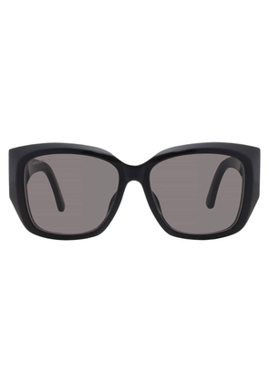 Balenciaga Grey Butterfly Ladies Sunglasses BB0445SK 001 56