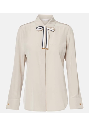 Max Mara Apollo bow-detail silk crepe blouse