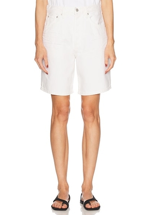 AGOLDE Indra Short in Fortune Cookie - White. Size 24 (also in 29, 30, 31, 32, 33, 34).